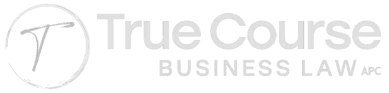 True Course Business Law Inverted Logo